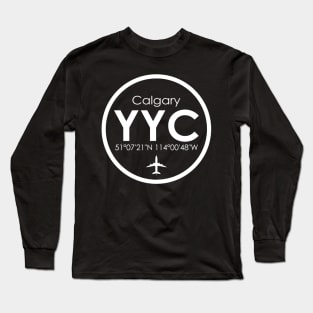 YYC, Calgary International Airport Long Sleeve T-Shirt